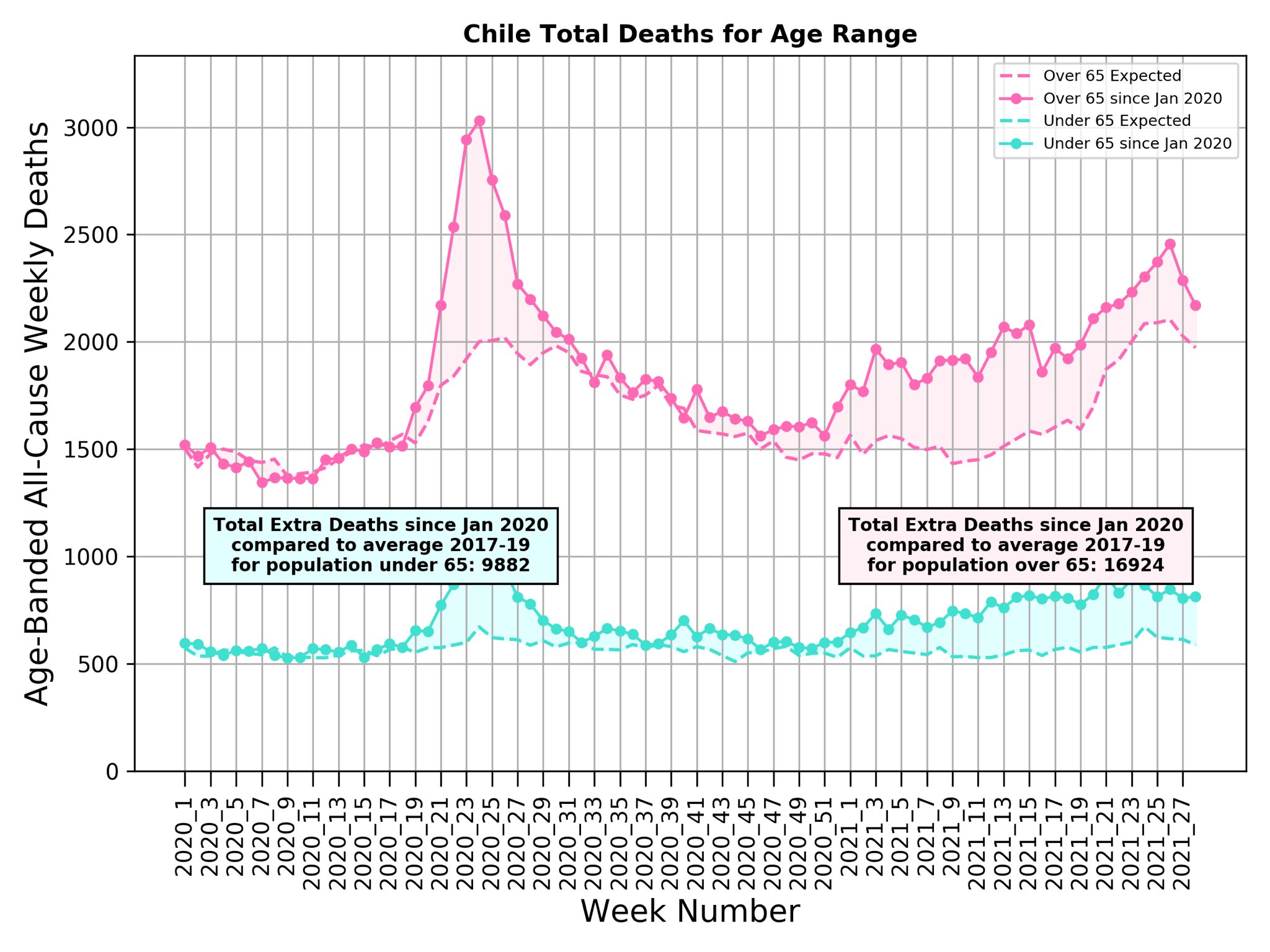 Chile Covid deaths excess 2021 by age Michael Levitt