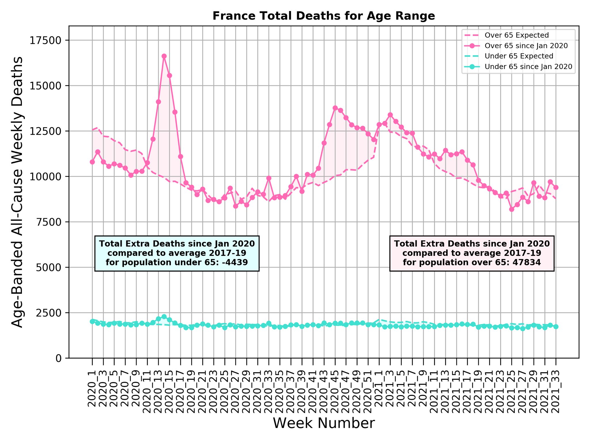 France Covid deaths excess 2021 by age Michael Levitt