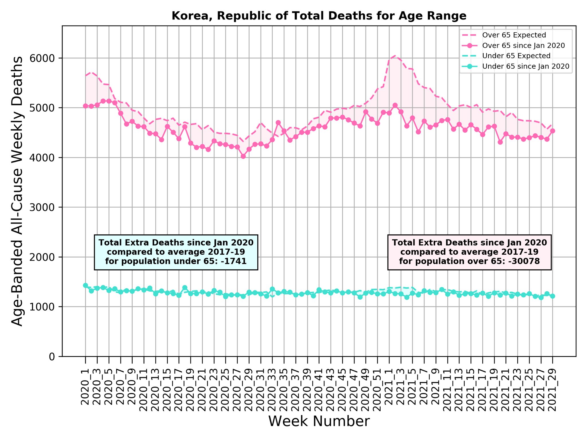 South Korea Covid deaths excess 2021 by age Michael Levitt