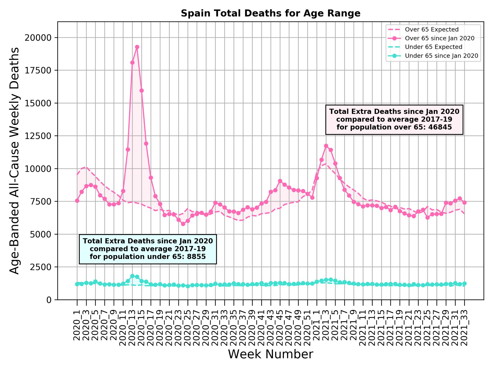 Spain Covid deaths excess 2021 by age Michael Levitt