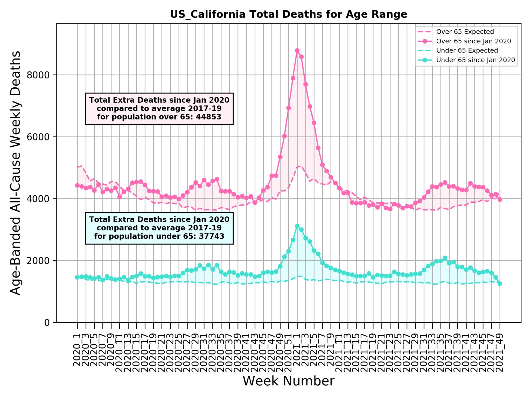 California Covid deaths excess 2021 by age Michael Levitt
