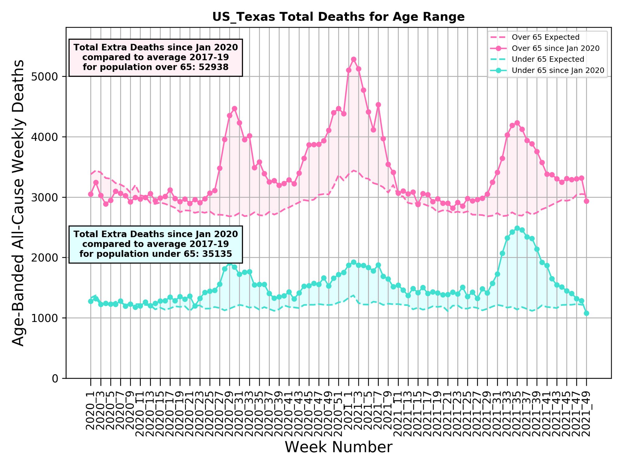 Texas Covid deaths excess 2021 by age Michael Levitt